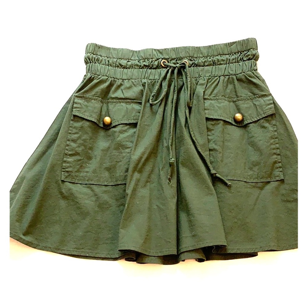 Army Green Miniskirt